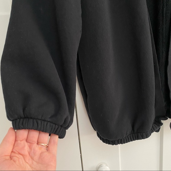 n:PHILANTHROPY Oversized Open Front Sweatshirt Cardigan black size XS - Picture 3 of 12